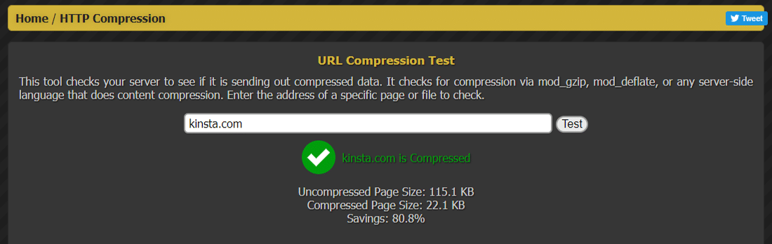ابزار HTTP Compression Test Tools