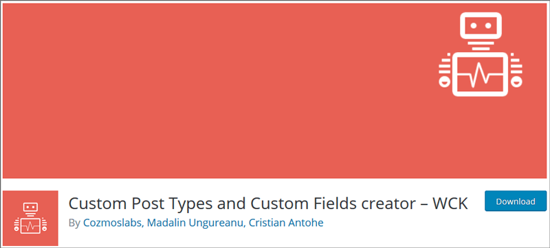 Custom Post Types and Custom Fields creator – WCK