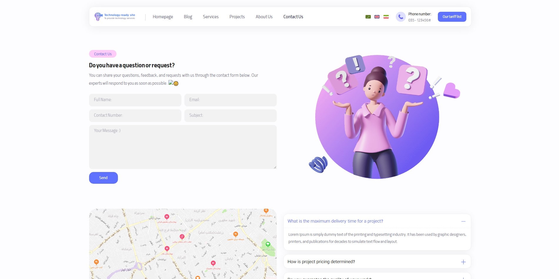 سایت آماده چند زبانه شرکت فناوری و تکنولوژی